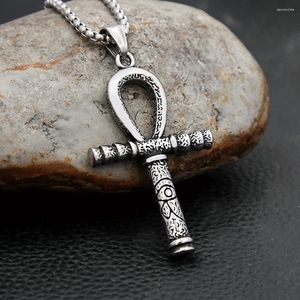 Anhänger Halsketten Mode Vintage ägyptische Anubis Eye of Horus Halskette Punk Edelstahlkreuz für Männer Amulettschmuck Geschenk Großhandel Großhandel