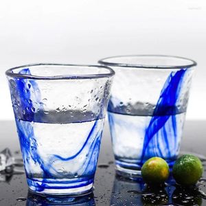 Wine Glasses Creative Lead-free Crystal Cups Blue Glass Whiskey High Capacity Beer Cup Bar El Party Drinking Ware