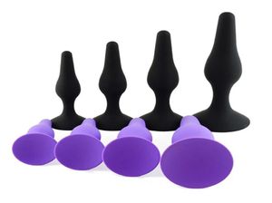 Massage 4PCSSet Butt Plug for Beginner Erotic Toys Silicone Anal Plug Adult Products Anal Sex Toys for Men Women Gay Prostate Mas7138809