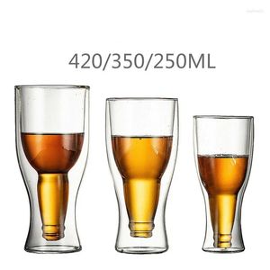 Wine Glasses Double-deckwine Glass Beer Draft Cup Whiskey Creative Bar Cold Drink For Festivals