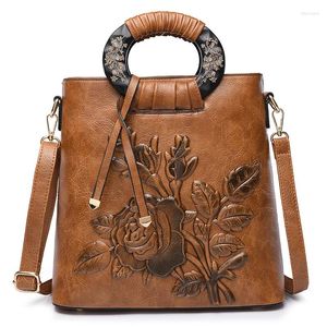 Shoulder Bags Chinese Style 2024 High-quality Press Flower And Wood Handbag With One Cross-slung Fashion Antique Bag