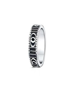 Pierścień mody 925 Srebrne pierścionki dla kobiet Pierścionki ślubne Mężczyźni Projektantka Trenda Biżuteria szerokość 4 mm 6mm2049933