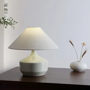 Decorative Figurines Japanese Style Pottery Pot Table Lamp Silent Bedroom Bedside RETRO Study Chinese