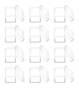 Gift Wrap 12pcs Clear Acrylic Square Cube Candy Box Treat Boxes Containers For Wedding Party Baby Shower Favors Packaging CaseGift5164252