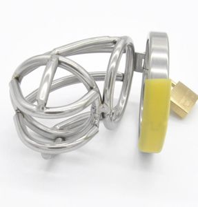Nuovo cinghia del dispositivo a gabbia anulare maschio con anello a scatto a bocca aperta Kit in acciaio inossidabile piccole dimensioni SM giocattoli SM Cock Locks7952330