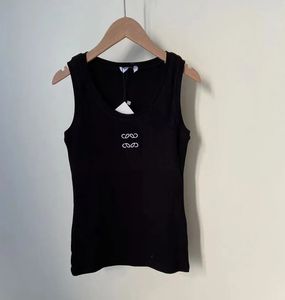 Women's Knitted T-shirt Embroidered Yoga Sports Tank Top Designer Tees