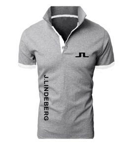 J Lindeberg Golf Print Cotton Polo Shirts for Men Casual Solid Color Slim Fit Mens Polos Summer Fashion Brand Men Clothes2205279047132