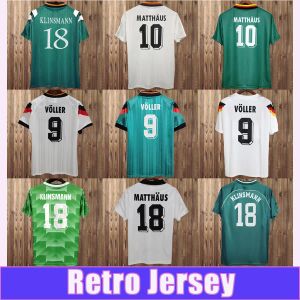 88-96 Matthaus Klinsmann Brehme Herrenfußball Trikots 98-04 Retro Deutschland Nationalmannschaft Bobic Scholl Kuranyi Podolski Ballack Klose Home Away Football Hemds