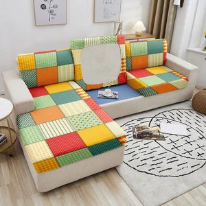 Stol täcker randplädtryck soffa sittplats kudde modern geometriskt mönster täcker dammtät soffa för vardagsrumsdekor