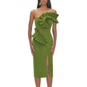 Kvinnors sexiga en-axel sexig festbandage klänning stil design klänningar grossist gratis fartyg hl5015