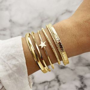 Personalità esagerata, Bracciale irregolare Glossy Glossy Glossy Golssy Apri a Five Star, Bracciale 9 5