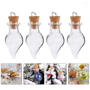 Vaser 30 st som önskar flaskor Cork Decor Water-Drop Shaped Stoppers Glass Hög Borosilikat DIY-flaskor Vas