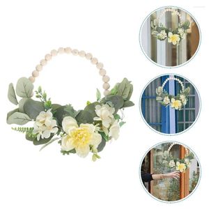 Decorative Flowers Wreath Artificial Garland Spring Front Door Thanksgiving Iron Holiday Decoration Christmas