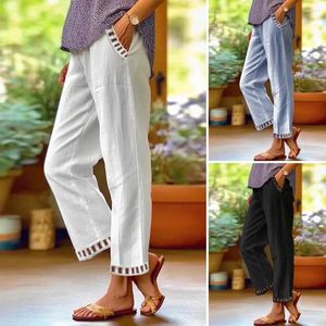 Damskie spodnie Regulowane talii Kobiety Stylowe swobodę z elastyczną szeroką nogą z pustymi szwami na streetwear