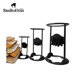 Smilodon Manual Vede Distributör Wood Splitter Cast Iron Kindling Cutting Tools Outdoor Accessories 240412