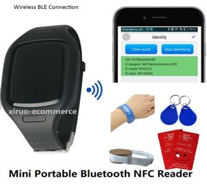 Xiruoer HF Mini Portable Bluetooth Reader med Watch Band Wireless Extern RFID 1356MHz Long Range RFID Card NFC Reader Writer8178402