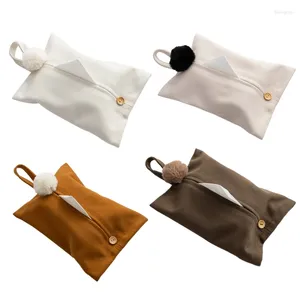 Storage Bags Hanging Tissue Box Cover Rectangle Napkin Holder Cloth For Car Home