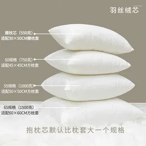 Cuscino lancio cotone cotone piuma filler divano bianco pp spazzolato 50 50 cm