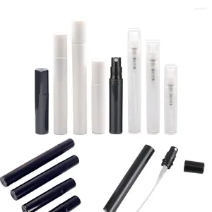 Förvaringsflaskor 50 st 2 ml/3 ml/4 ml/5 ml plast PP penna form spray flaska bärbar tom återfyllbar atomizer snap typ reser parfym