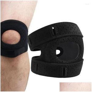 Cotovelo joelheira as joelheiras patela suporte de suporte de cinta estabilizadora tendão ajustável Anti-deslizamento absorvente para executar o salto de salto Drop Drop Delivery Sport OTRF4