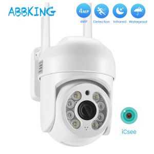 System 4MP 2K WiFi Ptz Camera ICSEE App Security Outdoor Waterproof 2MP 1080p HD WIFI Surveillance Dome Motion Camera Wykryj xmeye