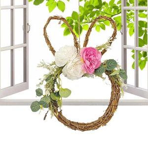 Dekoratif çiçekler yapay çiçek yeşillik aydınlatma uzun ömürlü el dokuma rattan çelenk Paskalya kapı dekorasyon festivalleri için malzemeler
