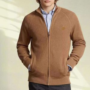 Ralp Laurens Polo Designer Mareters RL di alta qualità Autunno/Inverno Little Horse Mens Cardigan Cinta Full Strata in piedi Magli