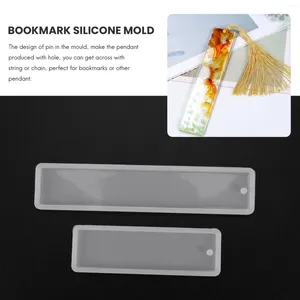 Bolsas de armazenamento 2 PCs/set Retângulo Silicone Bookmark Molde Diy Molde