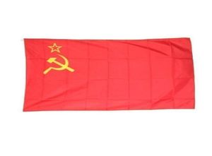 Sovjetunionen USSR Flagg högkvalitativ 3x5 ft 90x150cm flaggor Festival Party Gift 100d Polyester Inomhus utomhustryckta flaggor Banners6695292