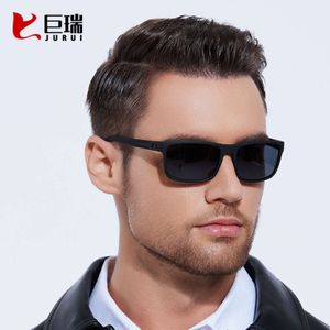 Nya fashionabla fulla ramkörningstrends solglasögon för mäns lätta avslappnade solglasögon, vårben polariserade sportglasögon