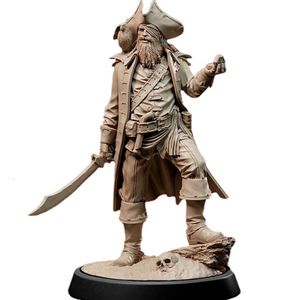 Anime Manga Pirat Captain DIY Harz Abbildung 1/24 Skala 75mm Montage Model Kit Unbekannte Amas unbemalte Statuettes Spielzeug