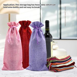 Gift Wrap Wine Storage Bag Drinking Party Champagne Organizer Pouch Holiday For