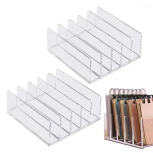 Pudełka pamięci 2 PCS Compact Cosmetics Display dla szuflady z 5 komorami organizator makijażu Vanity Store Magazynki Listy Książka