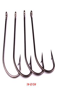 200pcslot 9 Sizes 180 9225 O039SHAUGHNESSY HOOK High Carbon Steel Barbed Fishing Hooks Fishhooks Pesca Tackle Accessories 6481162