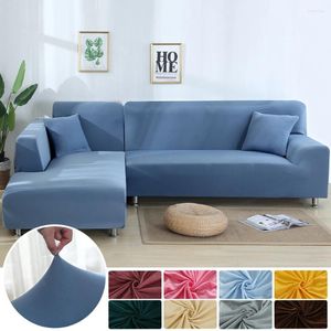 Stol täcker 24 solida färger soffa tillgänglig sträcka all-inclusive slipcover l-format lock för vardagsrum 1/2/3/4-säte
