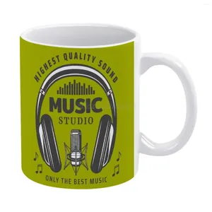 Mugs Karaoke Bar Music Club DJ Recording Studio White Mug Good Quality Print 11 oz Coffee Cup Tumblr rolig söt kärlek a