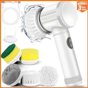 Cleaning Brushes Electric Spin Scrubber Electric Cleanin Brush 5-in-1 Handheld Kitchen Cleaner Cordless Spin Scrubber Power Scrubber Bathroom L49