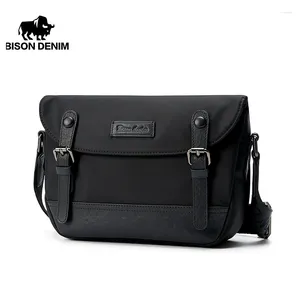 Bag Bison Denim Dasual Fashion Men Crossbody Torby podróżnicze Messenger Czarne pojedyncze ramię na mężczyzna N20144