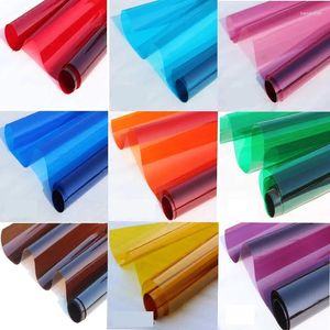 Window Stickers Stained Glass Film 60X100cm(23.6x39.4inch) 12 Colors Roll Car Tint Home Decoration