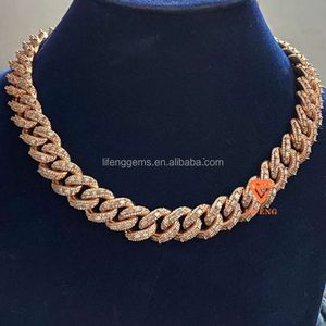 Lifeng Jewelry Luxury Men 925 Silver Hip Hop Chain Cuban Fashion Vvs Moissanite Link Necklace