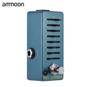 Gitarr Ammoon EQ7 Mini Equalizer Guitar Effect Pedal 7Band EQ Electric Guitar Pedal Aluminium Alloy Body True Bypass