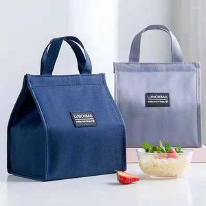 Förvaringspåsar Portable Oxford Lunch Fresh Cooler Pouch for Office Studenter Båda Box Tote Par Blue Pink Food Container Bag