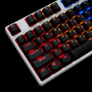 Accessories Black White Cherry Profile PBT Double Shot 104 108 Top Print Shine Through Translucent Backlit keycap For MX Mechanical Keyboard