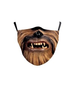 Новая дизайнерская маска для маски моды модные маски индивидуальная детская мультипликационная черепа монстр лицо собака Смешное выражение печати Halloween6518169