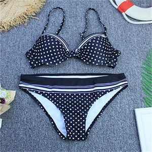 Women's Swimwear Vintage Dot Bikini Push Up Sexy Swimsuit Y2K Thong Elegant Women Two Piece Beach Vacation Bathing Suit Outfits Biquinis