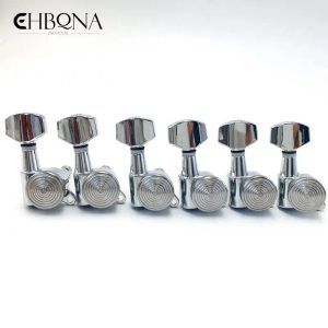 Cavi 6 PC/SET Guyker Guitar Blocking Tuners1 18 Tasto String Tuning String Tasto PEGS Sostituzione della testa della macchina per St Tl SG LP Antique Chrome