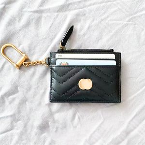 Mini Coin Purses Marmont Designers Wallet Luxury Leather Card Holder Purse Woman Keychain Pouch Wholesale Fashion Clutch Zipper Wallet Mens Passport Holders Purse