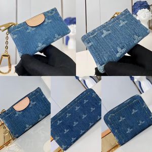 designer wallet denim bag luxury card holder Denim blue wallet purses designer woman handbag Men Designer card holder handbags Zipper Purse bogg bag