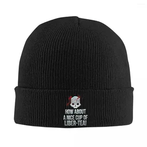 Berets Helldivers Game Skull Knitted Hat Women's Men's Beanie Winter Hats Acrylic Crochet Caps