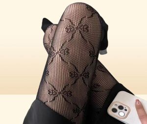 Tekstil Tam Klasik Tasarımcı Mektubu Uzun Örgü Çoraplar Külotlu Köpek Botlar İçin İnce Tasta Kıyafet Kulübü Gece Seksi Tayt Lady1179558